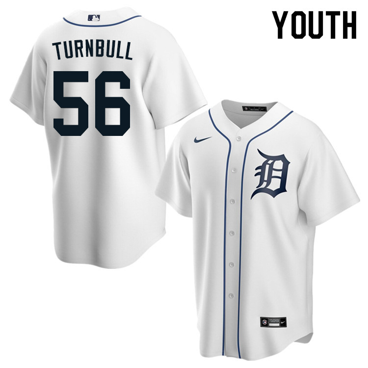 Nike Youth #56 Spencer Turnbull Detroit Tigers Baseball Jerseys Sale-White